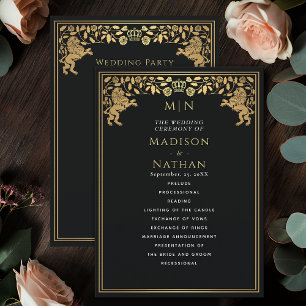 Programa de Casamento de Espadas Medieval do Leão 