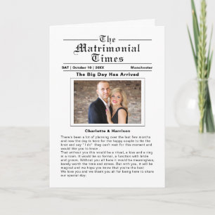 Programa de Casamento de Estilo de Jornal Tabloid