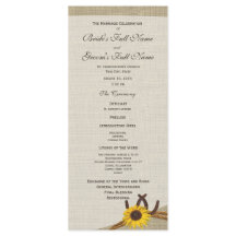 Programa de Casamento de Ferraduras e Girassóis Oc