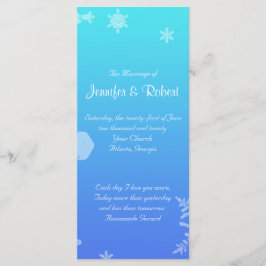 Programa de Casamento de Flocos de Neve Azul e Tea