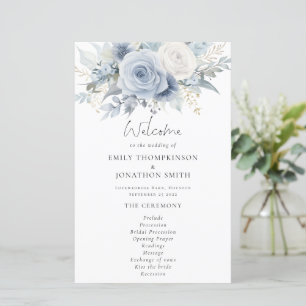 Programa de Casamento de Florais Azuis
