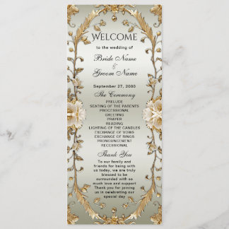 Programa de Casamento de Flores Brancas do Ornamen