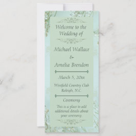 Programa de Casamento de Flores Brancas Pastel