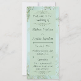 Programa de Casamento de Flores Brancas Pastel