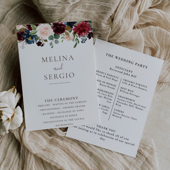 Programa de Casamento de Flores Clássicas do rico (Criador carregado)