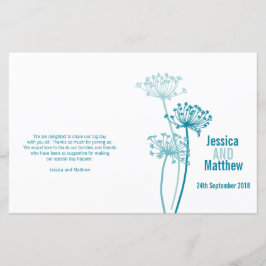 Programa de Casamento de Flores Modernas para Imag