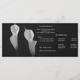 Programa de Casamento de Flores Negras e Brancas
