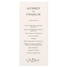 Programa de Casamento de Flores Selvagens