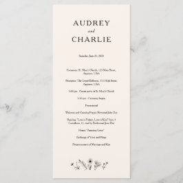 Programa de Casamento de Flores Selvagens