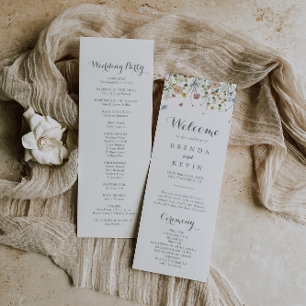 Programa de Casamento de Flores Selvagens Delicada