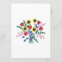 Programa de Casamento de Flores Silvestres em Aqua