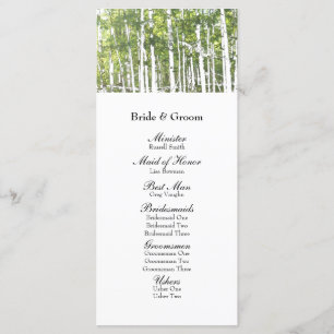 Programa de Casamento de Florestas Green White Sum