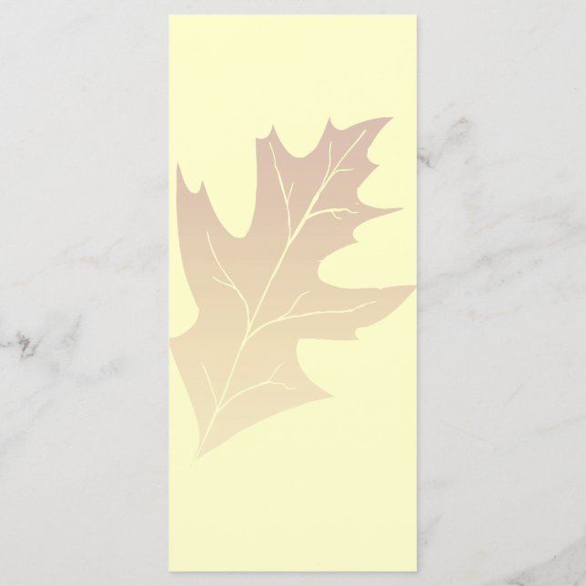 Programa de Casamento de Folha de Oak Autumn (Verso)