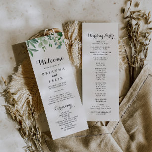 Programa de Casamento de Folhagem Botânica Eucalyp