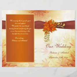 Programa de Casamento de Folhas do outono Vermelho