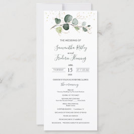 Programa de Casamento de Foliage Dourada Foliage E