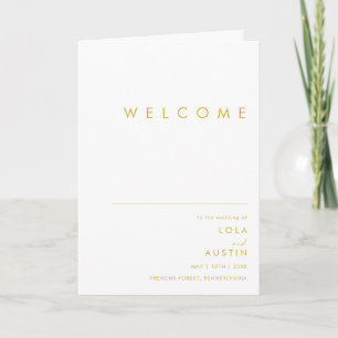 Programa de Casamento de Fontes Douradas Minimalis