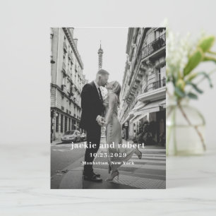Programa de Casamento de Foto Minimalista Moderna