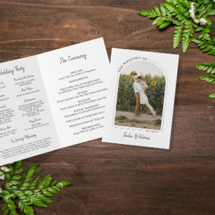 Programa de Casamento de Fotos em Arch Bela cinza