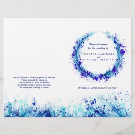Programa de casamento de grama azul-aquática