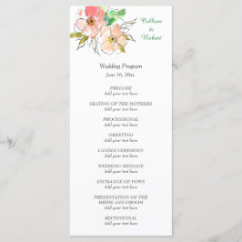 Programa de Casamento de Impressões Florais por Aq