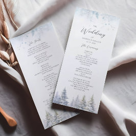 Programa de Casamento de Inverno com Pinheiros
