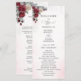 Programa de Casamento de Inverno Rosas Congeladas