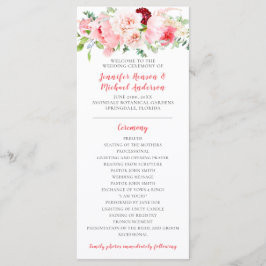 Programa de Casamento de Jardim de Florais em Aqua