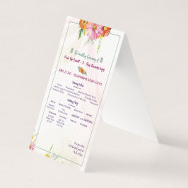 Programa de Casamento de Jardim de Flores Silvestr