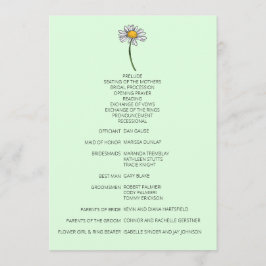 Programa de Casamento de Margarida Minimalista