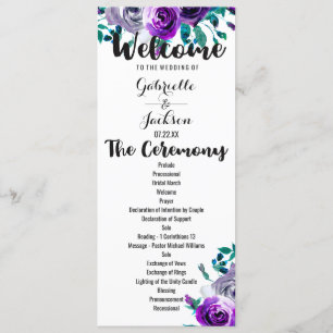 Programa de Casamento de Molas Florais de Mint & P