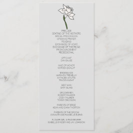 Programa de Casamento de Narciso Minimalista