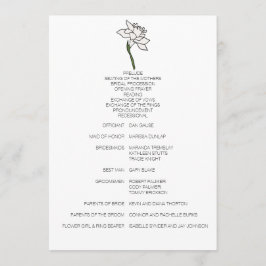 Programa de Casamento de Narciso Minimalista