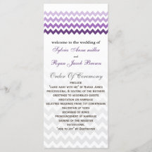 Programa de Casamento de Ombre, roxo, Mod chevron