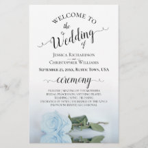 Programa de Casamento de Orçamento Elegante de Ros