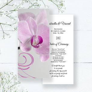 Programa de Casamento de Orquídea Rosa