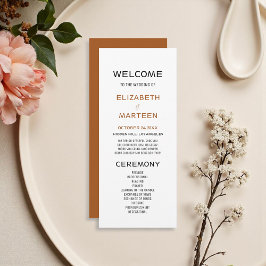 Programa de Casamento de Outono Negro Castanho