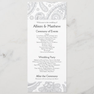 Programa de Casamento de Paisley Indiano
