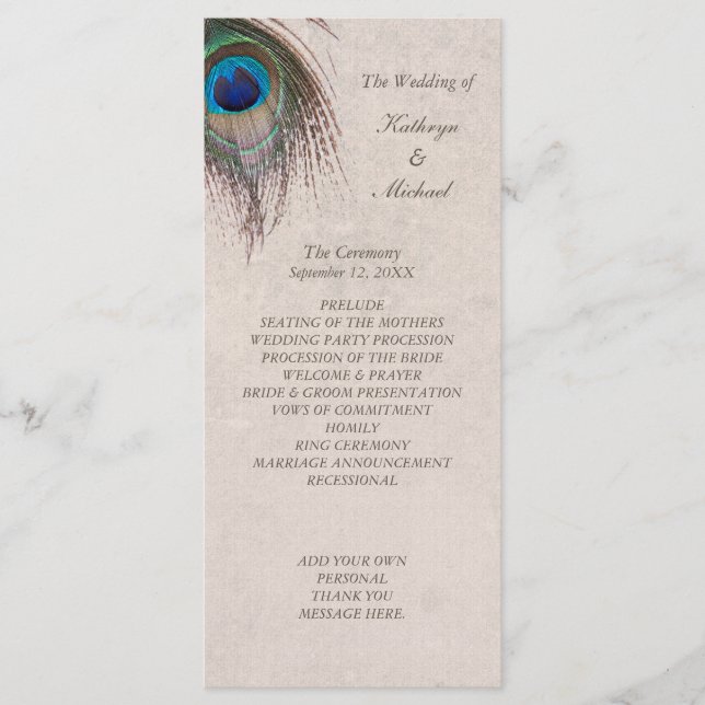 Programa de Casamento de Penas de Pequim (Frente)