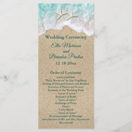 Programa de Casamento de Praia e Peixes Estelares