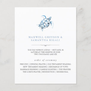 Programa de Casamento de Praia Tartaruga Marítima