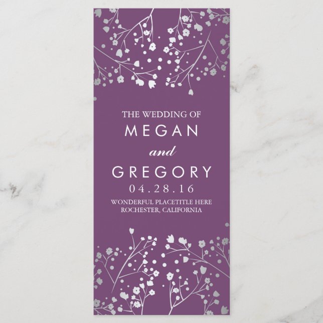 Programa de Casamento de Prata e Respiração de Beb (Frente)