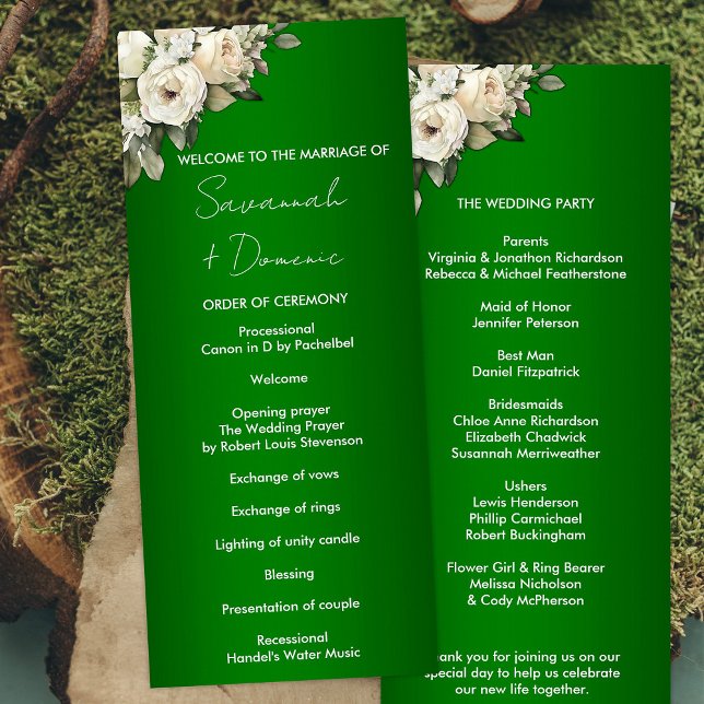 Programa de Casamento de Rosas Brancas Emerald Boh (Criador carregado)