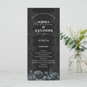 Programa de Casamento de Rosas Florais Vitorianos