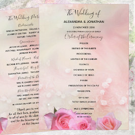 Programa de Casamento de Rosas Rosa Perfeito
