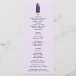 Programa de Casamento de Roxo Minimalista