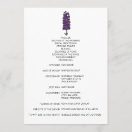 Programa de Casamento de Roxo Minimalista