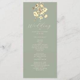 Programa de Casamento de Sage Green Wildflower