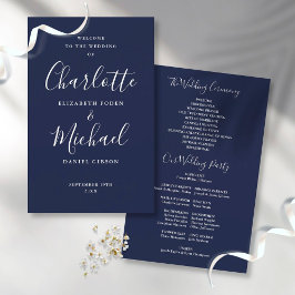 Programa de Casamento de Script de Assinatura Azul