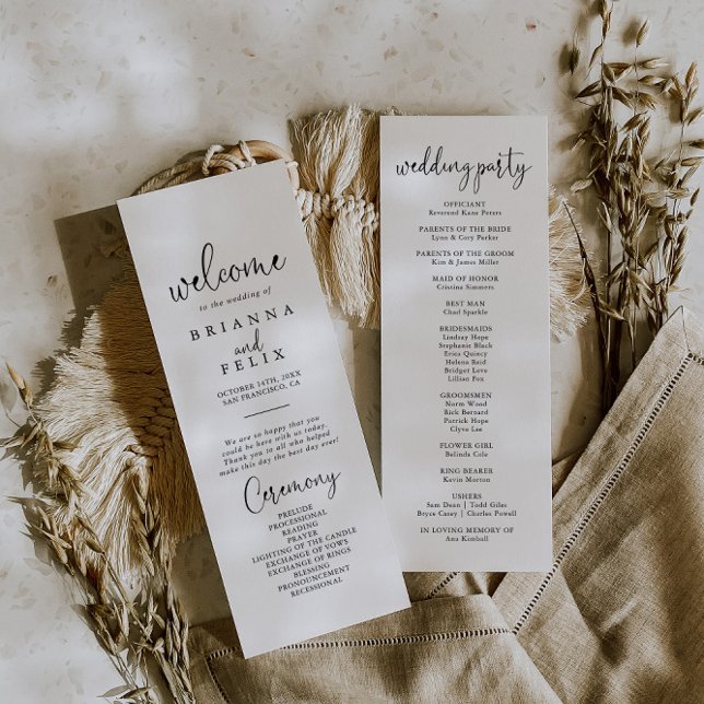 Programa de Casamento de Script Elegante para Cali (Criador carregado)